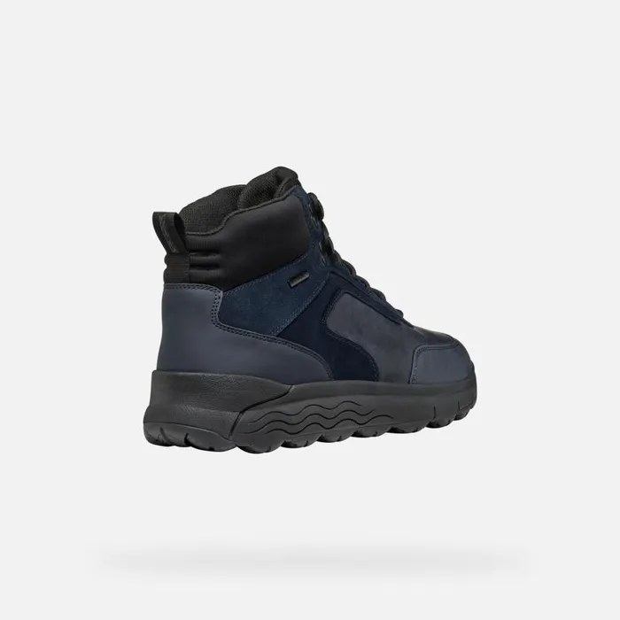 Man Geox Ankle Boots SPHERICA 4X4 ABX MAN Navy Waterproof Boots Navy
