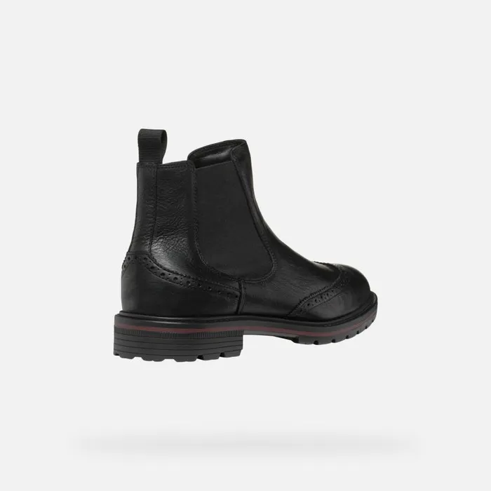 Man Geox Ankle Boots WALK PLEASURE C MAN Black Chelsea Boots Black