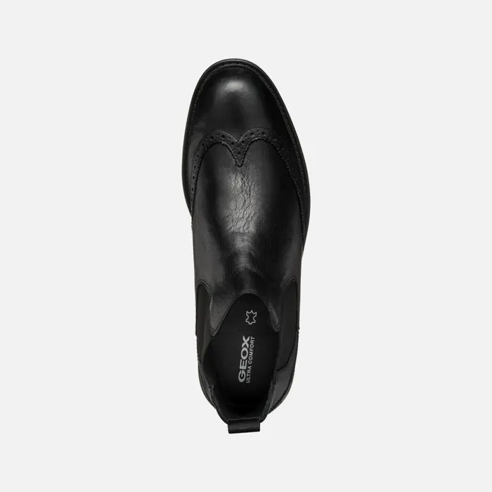 Man Geox Ankle Boots WALK PLEASURE C MAN Black Chelsea Boots Black