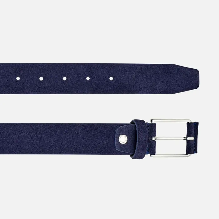 Man Geox Belts BELT MAN Dark Navy Leather Belt Dark Navy