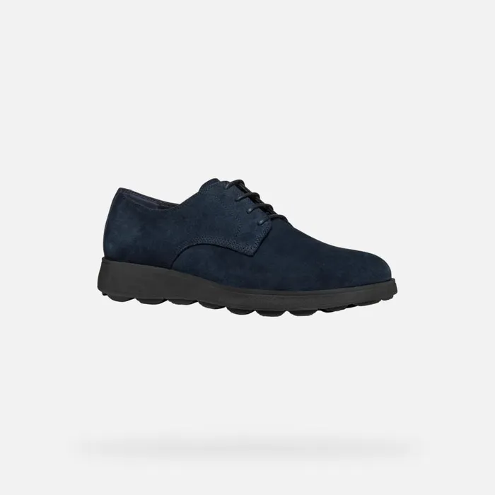 Man Geox Casual Shoes SPHERICA EC10 MAN Navy Suede Shoes Navy