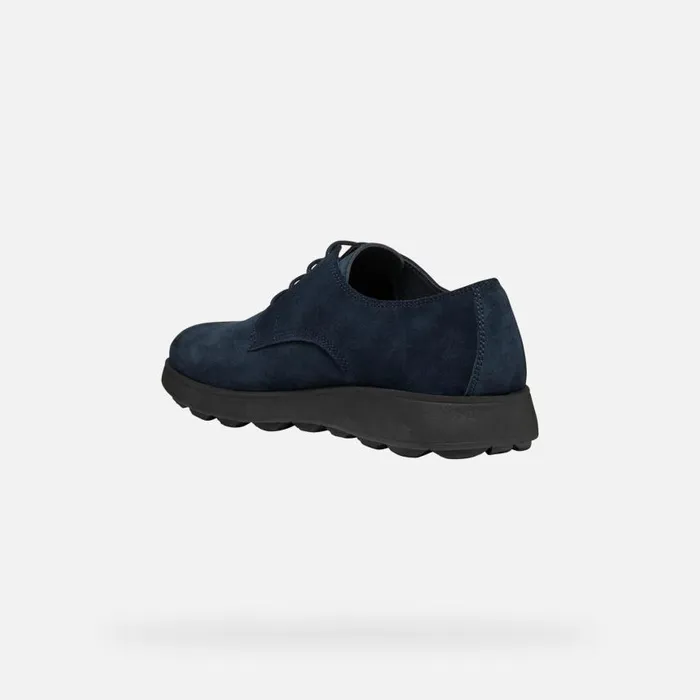 Man Geox Casual Shoes SPHERICA EC10 MAN Navy Suede Shoes Navy