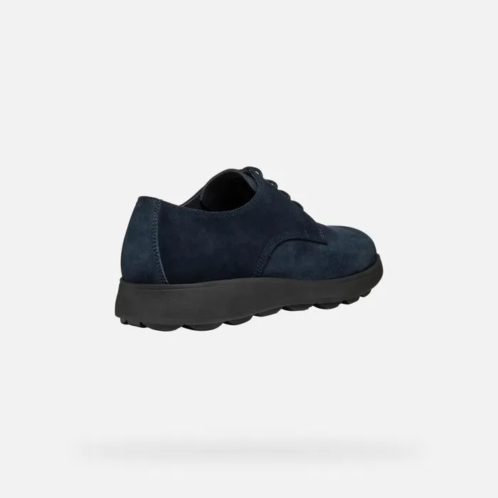 Man Geox Casual Shoes SPHERICA EC10 MAN Navy Suede Shoes Navy