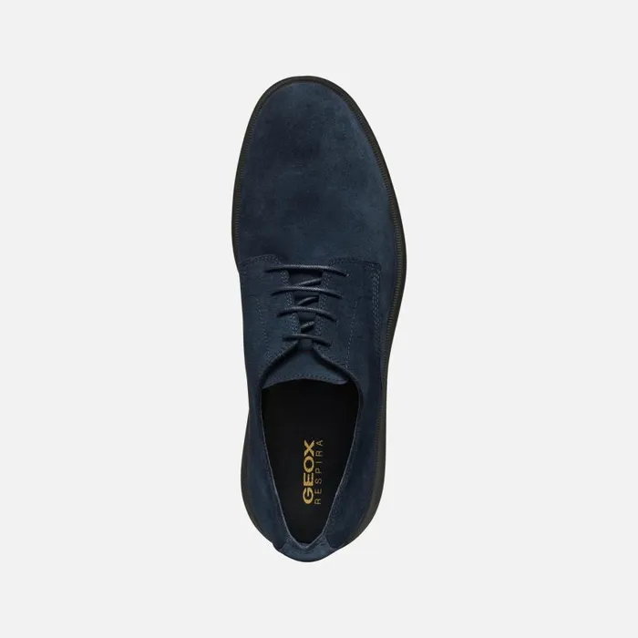 Man Geox Casual Shoes SPHERICA EC10 MAN Navy Suede Shoes Navy
