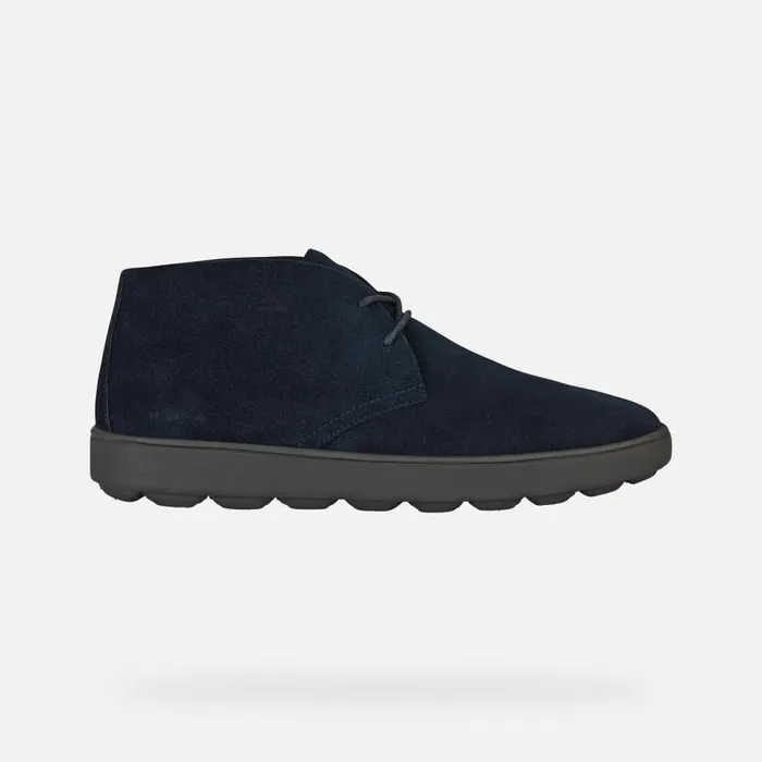 Man Geox Casual Shoes SPHERICA ECUB1 Men039s Navy Suede Shoes Geox Navy