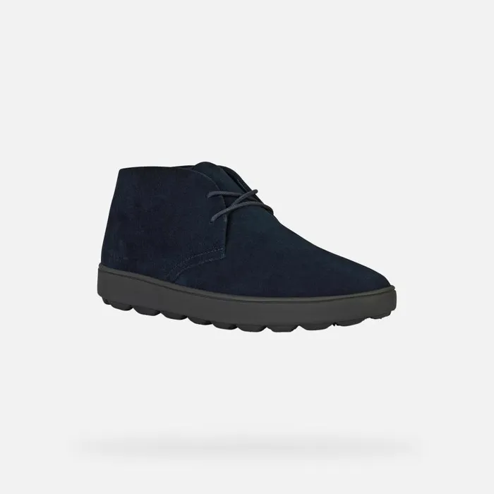Man Geox Casual Shoes SPHERICA ECUB1 Men039s Navy Suede Shoes Geox Navy