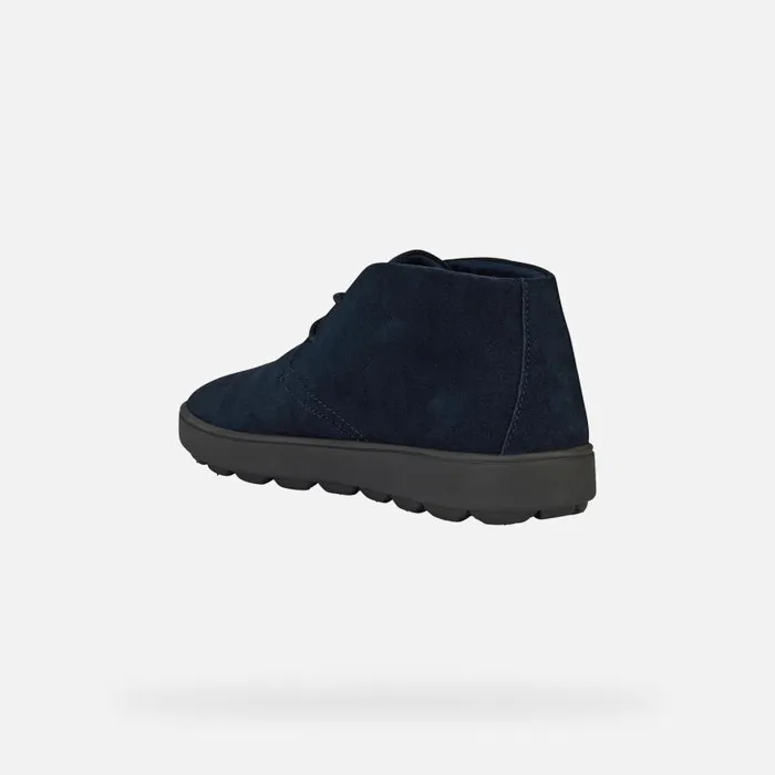 Man Geox Casual Shoes SPHERICA ECUB1 Men039s Navy Suede Shoes Geox Navy