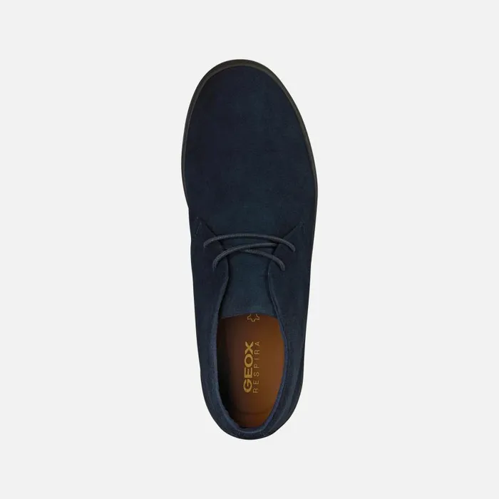 Man Geox Casual Shoes SPHERICA ECUB1 Men039s Navy Suede Shoes Geox Navy