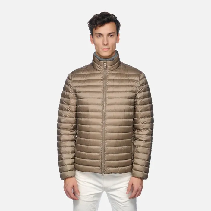 Man Geox Down Jackets WARRENS MAN Fallen Rock Short Down Jacket Fallen Rock