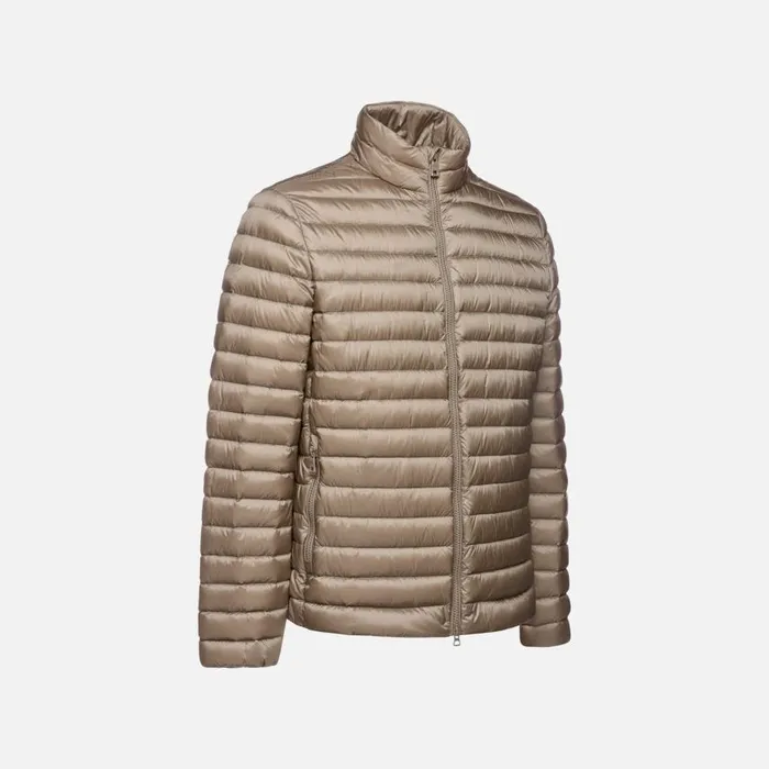 Man Geox Down Jackets WARRENS MAN Fallen Rock Short Down Jacket Fallen Rock