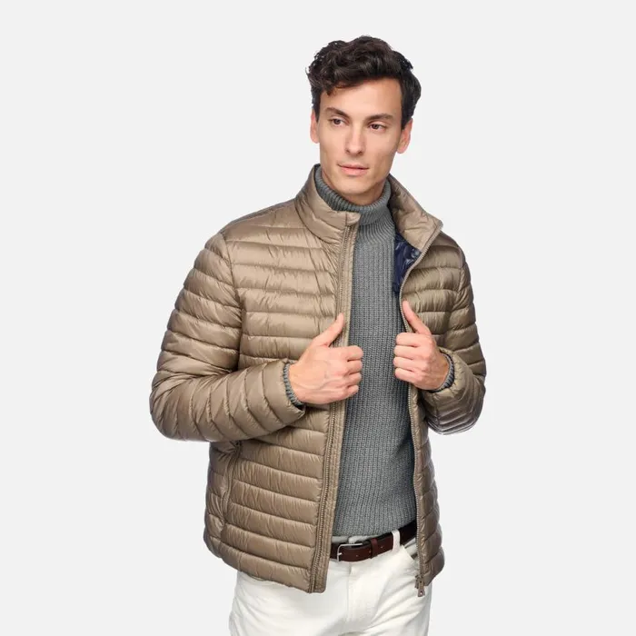 Man Geox Down Jackets WARRENS MAN Fallen Rock Short Down Jacket Fallen Rock