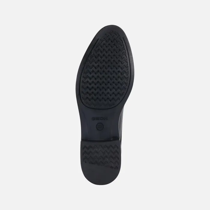 Man Geox Formal Shoes GLADWIN MAN Black Leather Shoes Black
