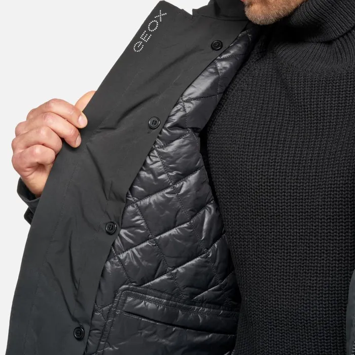 Man Geox Jackets ANYWECO MAN Black Trench Coat Black