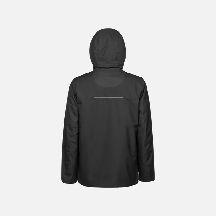Man Geox Jackets CLINTFORD ABX MAN Black Short Parka Black