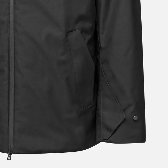 Man Geox Jackets CLINTFORD ABX MAN Black Short Parka Black