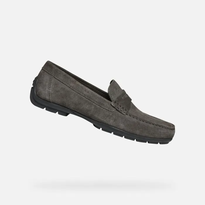Man Geox Loafers MONER W 2FIT MAN Mud Suede Loafers Mud