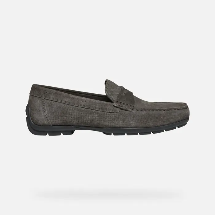 Man Geox Loafers MONER W 2FIT MAN Mud Suede Loafers Mud