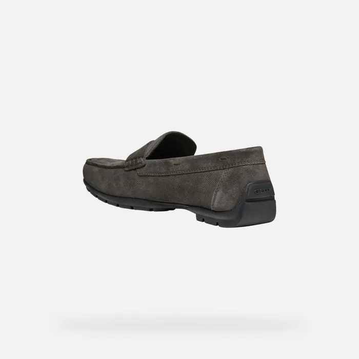 Man Geox Loafers MONER W 2FIT MAN Mud Suede Loafers Mud
