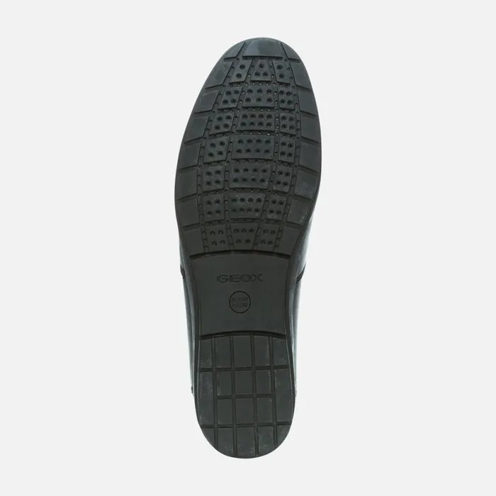 Man Geox Loafers SIRON W C Leather Loafers Black Man Geox Black