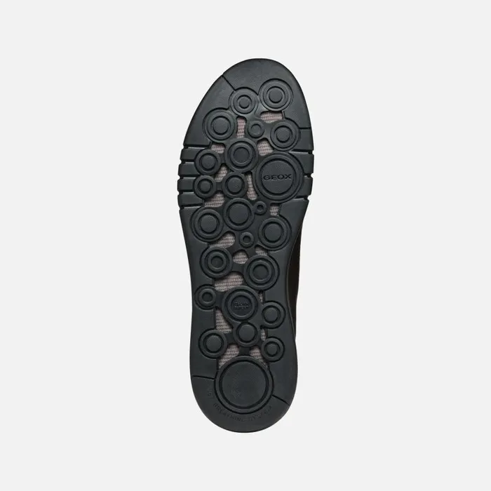Man Geox Sneakers AERANTIS MAN Coffee Leather Shoes Coffee