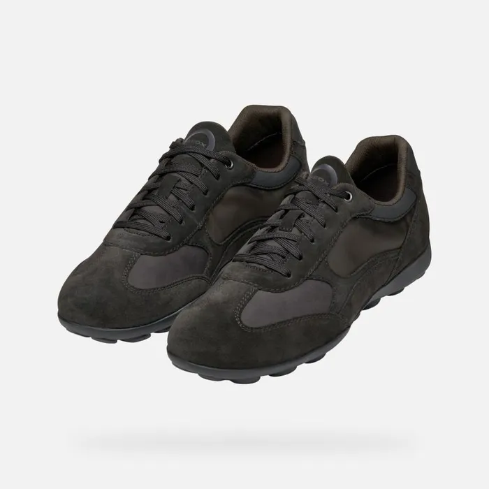 Man Geox Sneakers SNAKE 20 MAN Dark Coffee Low Top Sneakers Dark Coffee