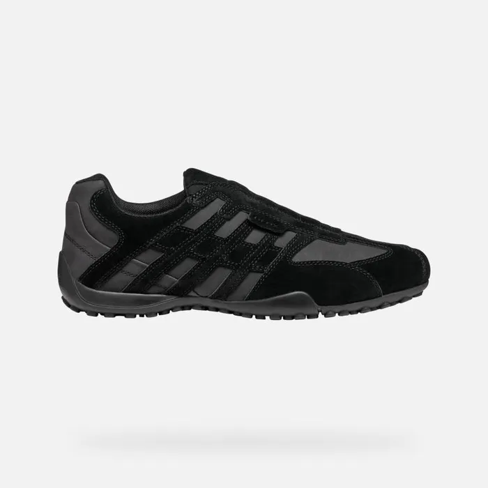 Man Geox Sneakers SNAKE MAN Black Low Top Sneakers Black