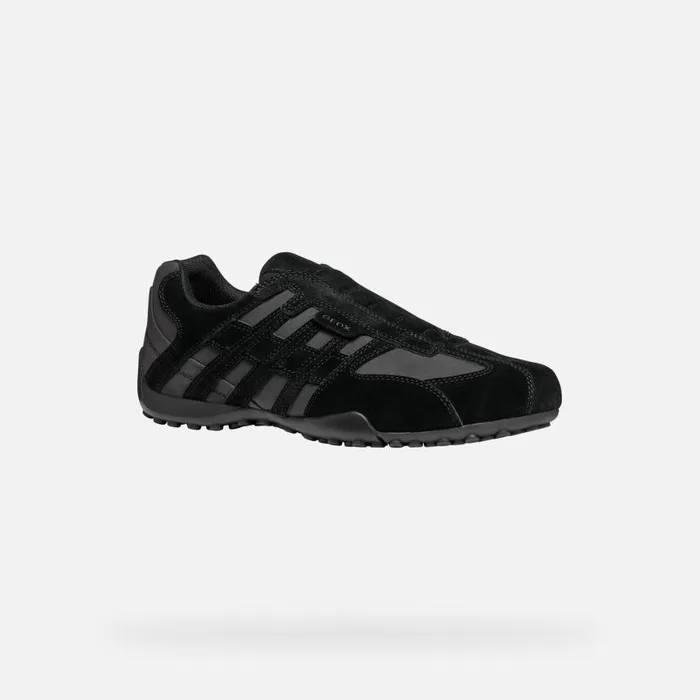 Man Geox Sneakers SNAKE MAN Black Low Top Sneakers Black