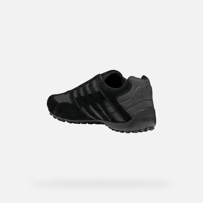Man Geox Sneakers SNAKE MAN Black Low Top Sneakers Black