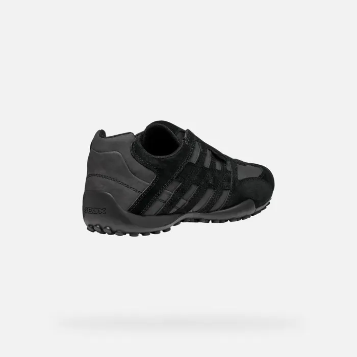 Man Geox Sneakers SNAKE MAN Black Low Top Sneakers Black