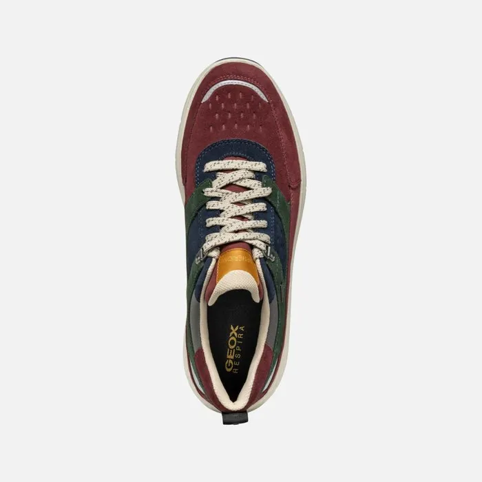 Man Geox Sneakers SPHERICA 4X4 ABX MAN WineDark Green Waterproof Trainers Winedark Green