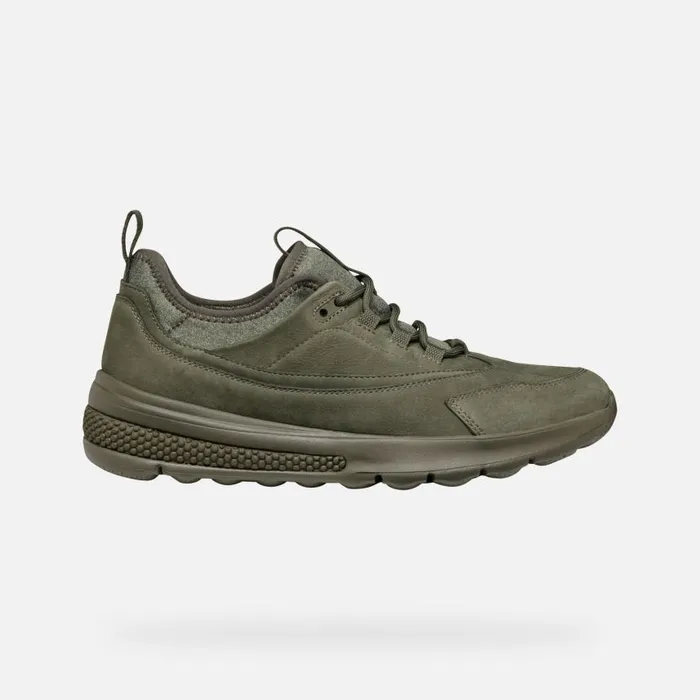 Man Geox Sneakers SPHERICA ACTIF MAN Military Low Top Sneakers Military