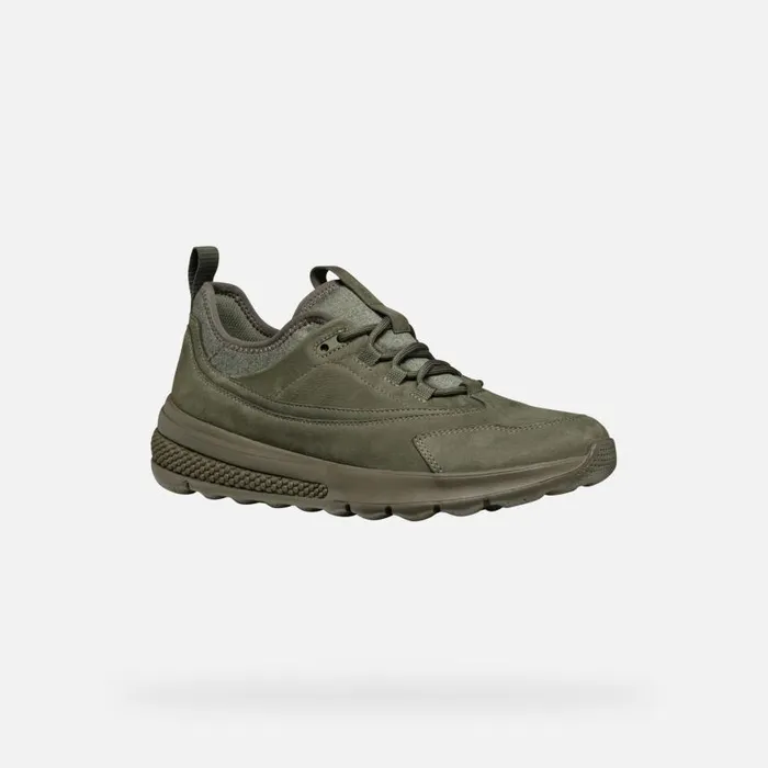 Man Geox Sneakers SPHERICA ACTIF MAN Military Low Top Sneakers Military