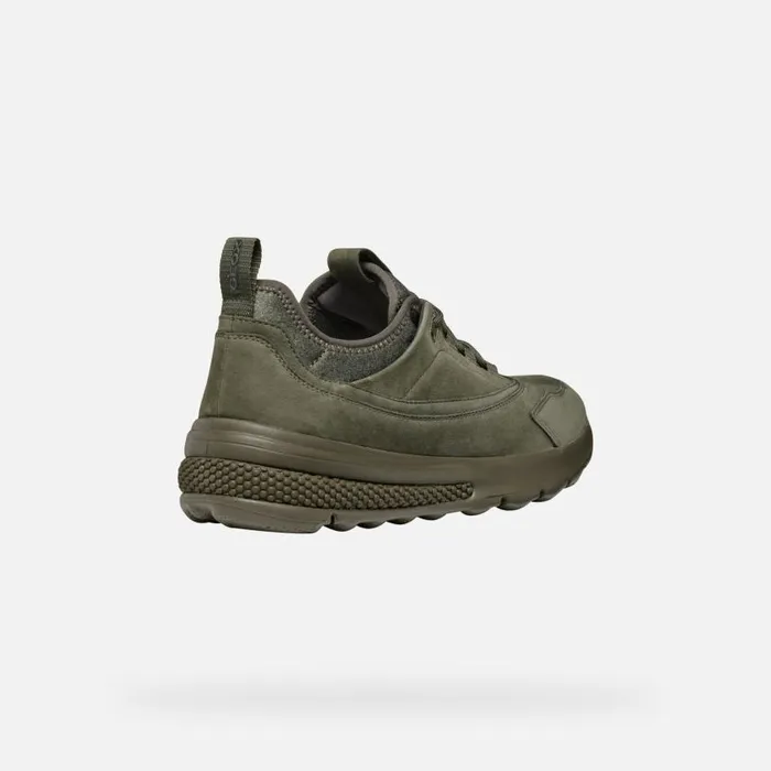 Man Geox Sneakers SPHERICA ACTIF MAN Military Low Top Sneakers Military