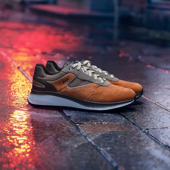 Man Geox Sneakers SPHERICA ACTIF X1 ABX MAN CognacDesert Low Top Sneakers Cognacdesert