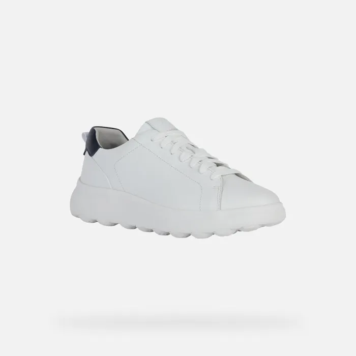 Man Geox Sneakers SPHERICA EC41 Men039s White Low Top Sneakers Geox White
