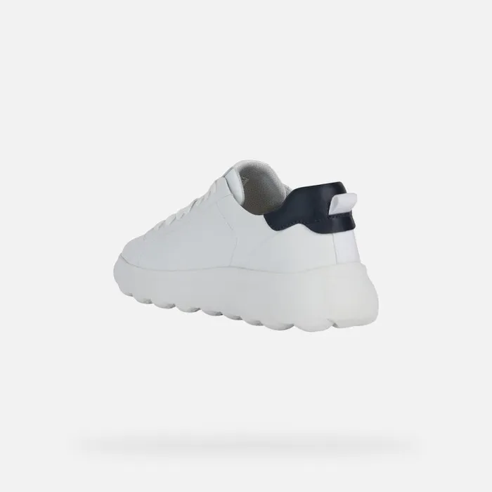 Man Geox Sneakers SPHERICA EC41 Men039s White Low Top Sneakers Geox White