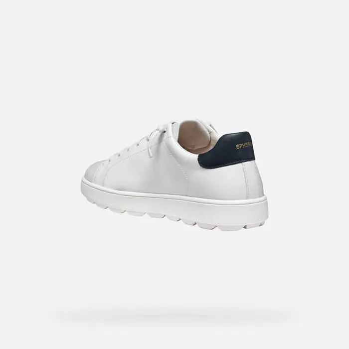 Man Geox Sneakers SPHERICA ECUB1 MAN WhiteOff White Low Top Sneakers Whiteoff White