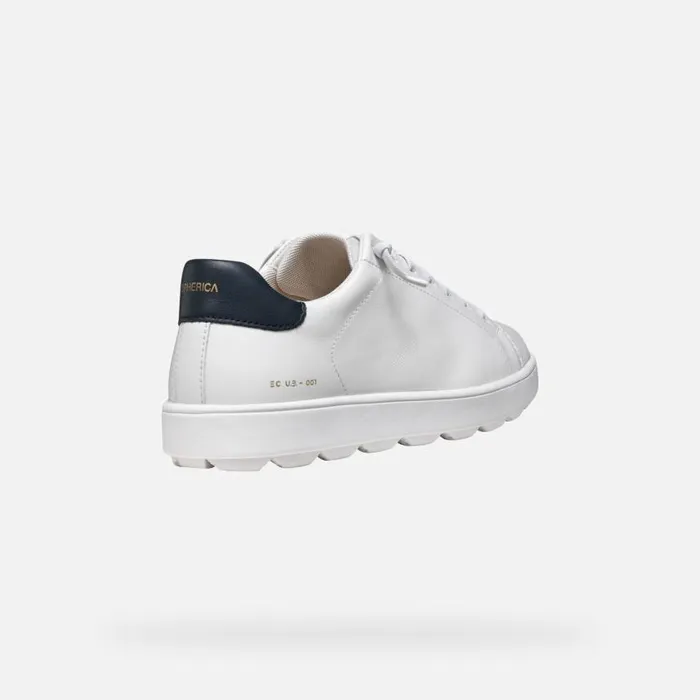 Man Geox Sneakers SPHERICA ECUB1 MAN WhiteOff White Low Top Sneakers Whiteoff White