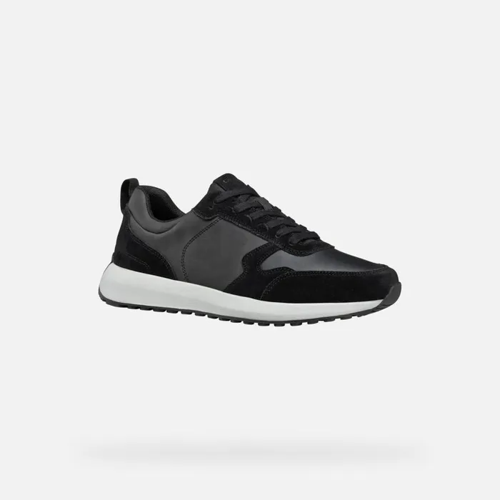 Man Geox Sneakers VOLPIANO MAN Black Low Top Sneakers Black