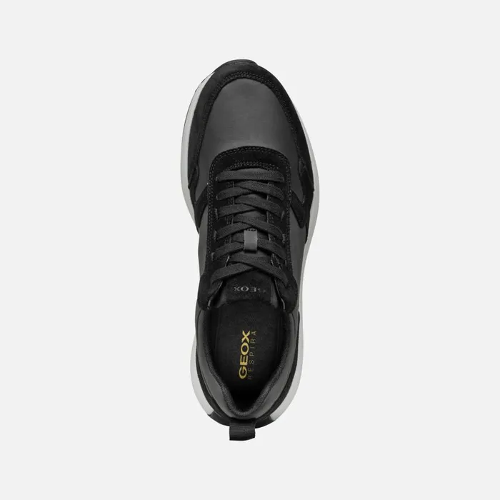 Man Geox Sneakers VOLPIANO MAN Black Low Top Sneakers Black