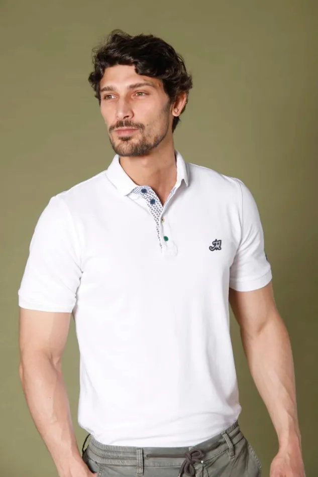 Man Leopardi Polo In Piquet With Tailoring Details Regular Mason039s Polos and Tshirts