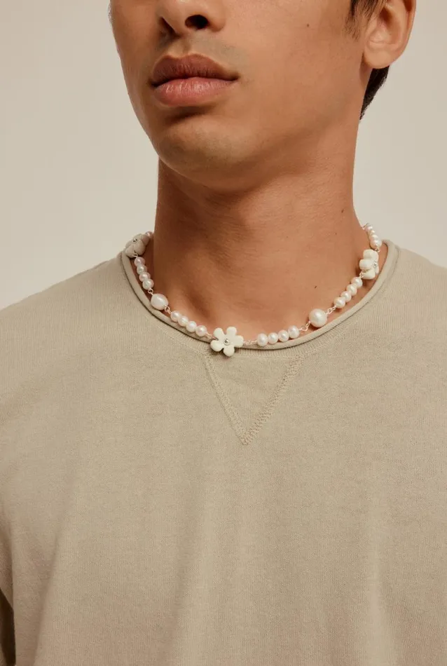 Man Venroy Knitwear Rolled Edge Cotton Knit TShirt