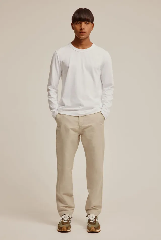 Man Venroy Pants Contrast Waist Band Cotton Twill Trouser