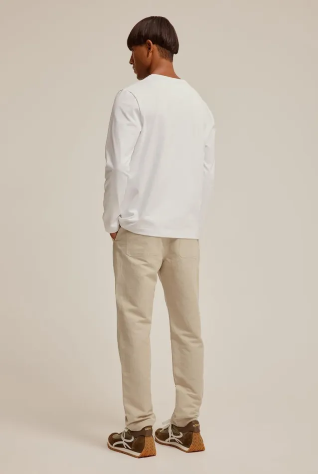 Man Venroy Pants Contrast Waist Band Cotton Twill Trouser