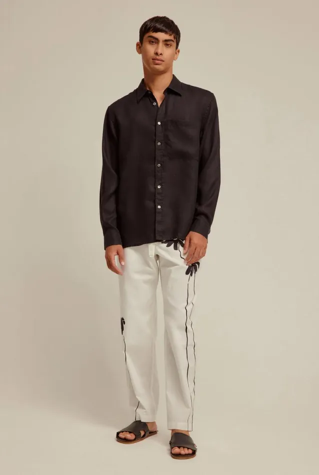 Man Venroy Pants Printed Relaxed Poplin Pant