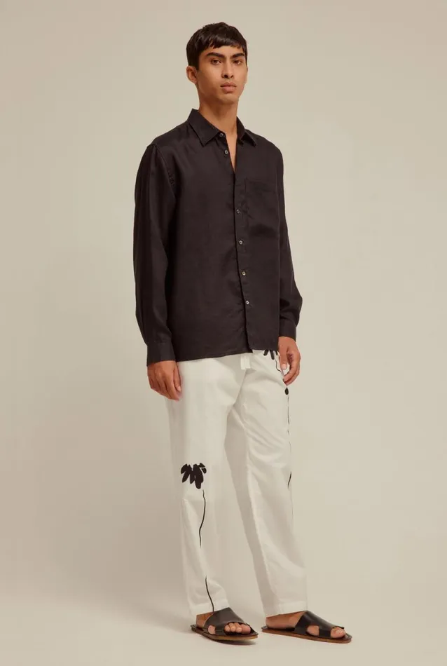 Man Venroy Pants Printed Relaxed Poplin Pant