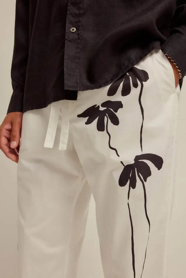 Man Venroy Pants Printed Relaxed Poplin Pant