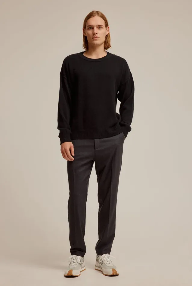 Man Venroy Pants Tapered Wool Trouser