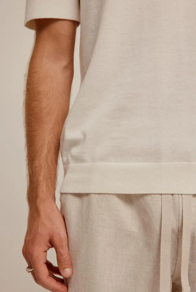 Man Venroy Polos Knitted Cotton Open Neck Polo