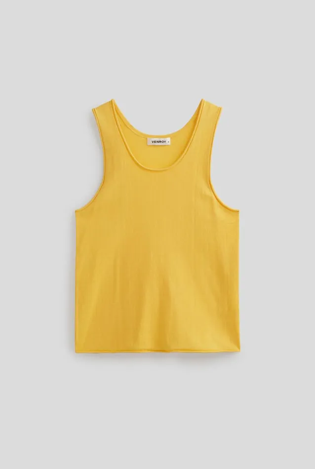 Man Venroy Tanks Rolled Edge Cotton Knit Tank